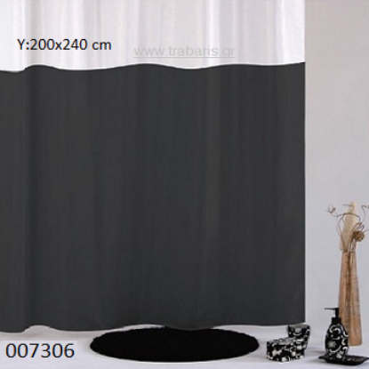 Picture of ΚΟΥΡΤΙΝΑ ΜΠΑΝΙΟΥ φαρδος: 240 cm DOBBLO (με τρουκς) ύψως: 200 cm Γκρι