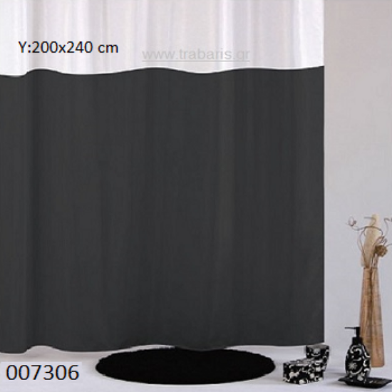 Picture of ΚΟΥΡΤΙΝΑ ΜΠΑΝΙΟΥ φαρδος: 240 cm DOBBLO (με τρουκς) ύψως: 200 cm Γκρι