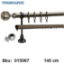Εικόνα της ΚΟΥΡΤΙΝΟΒΕΡΓΑ Νο 5, 140 cm, Οξειδέ, διπλή slim + σωλήνα  κομπλέ, 2 στηρίγματα, 2 άκρα