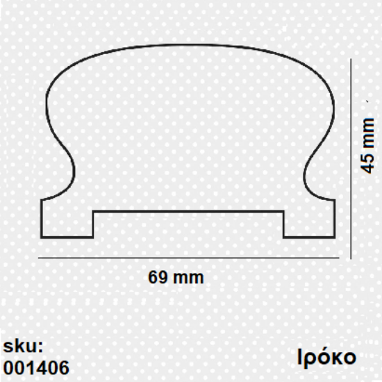 Εικόνα της ΚΟΥΠΑΣΤΗ ΚΛΑΣΙΚΗ ΙΡΟΚΟ 69x45 mm ανά μέτρο