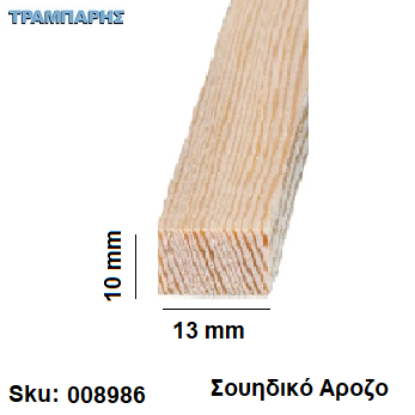 Picture of Καδρονάκι 10x  13 mm ανά μέτρο Σουηδικό άροζο