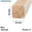 Εικόνα της ΚΑΔΡΟΝΙ 45x45 mm Πεύκο V' (γωνίες R3) 50x50 mm