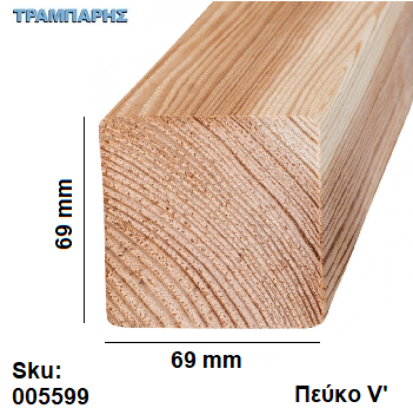 Picture of ΚΑΔΡΟΝΙ 69x69 mm Πεύκο US' 75x75 mm (γωνίες R5), ανά μέτρο