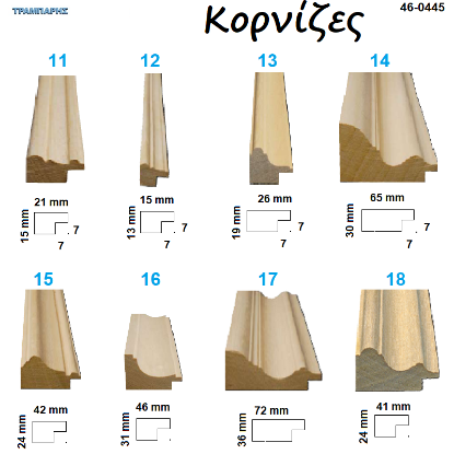 Picture of Κορνίζες τραβηχτές AYOUS Αβαφο, ανά μέτρο