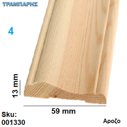 Picture of ΠΡΕΒΑΖΙ Νο 4, Φαρδύ 59 mm Καρφωτό, Σουηδικό Αροζο ανά μέτρο