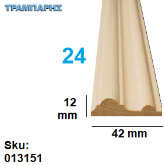 Εικόνα της ΠΗΧΑΚΙ ΤΡΑΒΗΧΤΟ Νο 24  12x42 mm ΑΓΙΟΥΣ
