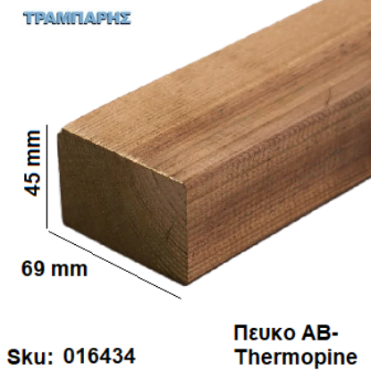 Εικόνα της ΚΑΔΡΟΝΙ 45x69 mm Πευκο ΑΒ-Thermopine (γωνίες R3), ανά μέτρο