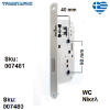 Εικόνα της ΚΛΕΙΔΑΡΙΑ κέντρο: 40x90 mm WC (πλάκα: 23,5 cm Οβάλ) Νίκελ Gevy